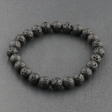 Load image into Gallery viewer, Men Women Handmade 8MM Natural Lava Stone Beads Healing Reiki Bracelets Jewelry