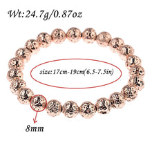 Load image into Gallery viewer, Men Women Handmade 8MM Natural Lava Stone Beads Healing Reiki Bracelets Jewelry