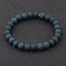 Load image into Gallery viewer, Men Women Handmade 8MM Natural Lava Stone Beads Healing Reiki Bracelets Jewelry