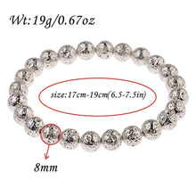 Load image into Gallery viewer, Men Women Handmade 8MM Natural Lava Stone Beads Healing Reiki Bracelets Jewelry