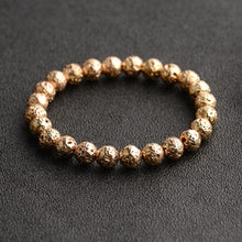 Load image into Gallery viewer, Men Women Handmade 8MM Natural Lava Stone Beads Healing Reiki Bracelets Jewelry
