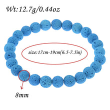 Load image into Gallery viewer, Men Women Handmade 8MM Natural Lava Stone Beads Healing Reiki Bracelets Jewelry