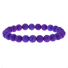 Load image into Gallery viewer, Men Women Handmade 8MM Natural Lava Stone Beads Healing Reiki Bracelets Jewelry