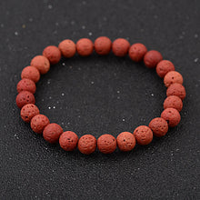 Load image into Gallery viewer, Men Women Handmade 8MM Natural Lava Stone Beads Healing Reiki Bracelets Jewelry
