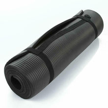 Load image into Gallery viewer, New 10mm Thick Non-Slip Yoga Mat Pad Exercise Fitness Light Weight 72 x24 Black
