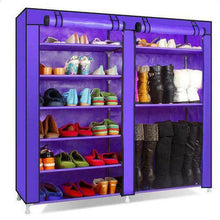 Load image into Gallery viewer, New Portable Double Shoe Rack Closet Shelf Storage Organizer Cabinet 9 Layer