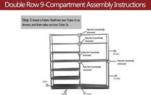 Load image into Gallery viewer, New Portable Double Shoe Rack Closet Shelf Storage Organizer Cabinet 9 Layer