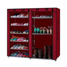 Load image into Gallery viewer, New Portable Double Shoe Rack Closet Shelf Storage Organizer Cabinet 9 Layer