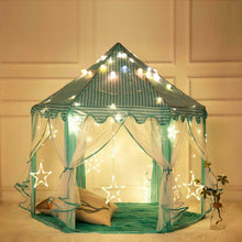 Load image into Gallery viewer, Portable Princess Castle Play House Blue Large Indoor/Outdoor Kids Play Tent