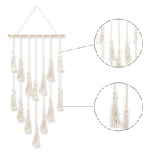 Load image into Gallery viewer, Sweeter Home Decor Macrame Woven Wall Hanging Photo Display with 30 Wood Clips