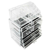 Load image into Gallery viewer, Thick Acrylic Makeup Cosmetic Case Organizer Drawer Divider Jewelry Display Box