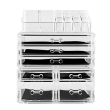 Load image into Gallery viewer, Thick Acrylic Makeup Cosmetic Case Organizer Drawer Divider Jewelry Display Box