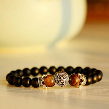 Load image into Gallery viewer, Vintage Crown Lion Head Bracelet Luxury Tiger Eye Stone Bead Bracelets Jewelry