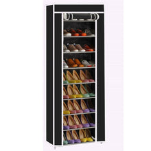 Load image into Gallery viewer, 10 Tier 9 Shelf Shoe Rack Shelf Saving Storage Closet Organizer Cabinet
