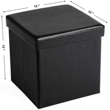 Load image into Gallery viewer, 15  Storage Ottoman - Folding Toy Box Chest Seat Ottomans Bench Foot Rest Stool
