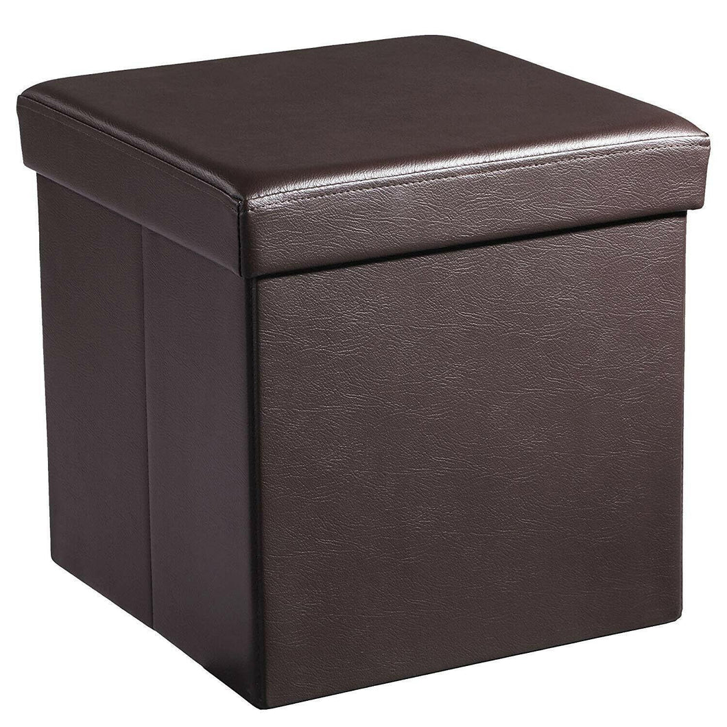 15  Storage Ottoman - Folding Toy Box Chest Seat Ottomans Bench Foot Rest Stool