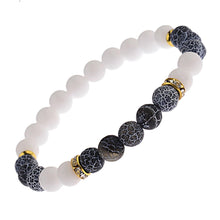 Load image into Gallery viewer, 2019 Men Women 8mm Natural Stone Yoga Bead Charm Agate Stretch Charm Bracelets
