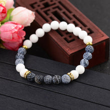 Load image into Gallery viewer, 2019 Men Women 8mm Natural Stone Yoga Bead Charm Agate Stretch Charm Bracelets
