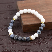 Load image into Gallery viewer, 2019 Men Women 8mm Natural Stone Yoga Bead Charm Agate Stretch Charm Bracelets
