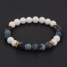 Load image into Gallery viewer, 2019 Men Women 8mm Natural Stone Yoga Bead Charm Agate Stretch Charm Bracelets
