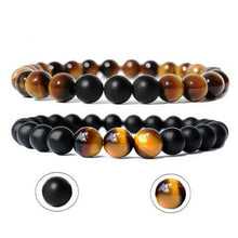Load image into Gallery viewer, 2Pcs Fashion Tiger Eye Matte Onyx Beads Natural Stone Men Women Couple Bracelets
