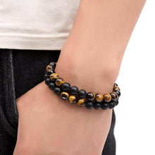 Load image into Gallery viewer, 2Pcs Fashion Tiger Eye Matte Onyx Beads Natural Stone Men Women Couple Bracelets
