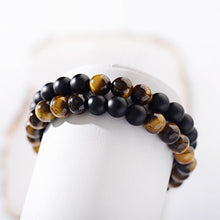 Load image into Gallery viewer, 2Pcs Fashion Tiger Eye Matte Onyx Beads Natural Stone Men Women Couple Bracelets
