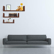 Load image into Gallery viewer, 3pcs Indoor Floating Shelf Book Wall Mounted Organizer Rack Home Decorative
