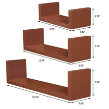 Load image into Gallery viewer, 3pcs Indoor Floating Shelf Book Wall Mounted Organizer Rack Home Decorative
