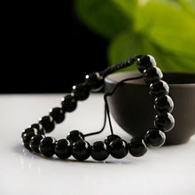 Load image into Gallery viewer, 8mm Mens Women Natural Gemstones Macrame Round Beads Braided Bracelet Handmade

