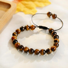 Load image into Gallery viewer, 8mm Mens Women Natural Gemstones Macrame Round Beads Braided Bracelet Handmade
