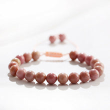 Load image into Gallery viewer, 8mm Mens Women Natural Gemstones Macrame Round Beads Braided Bracelet Handmade
