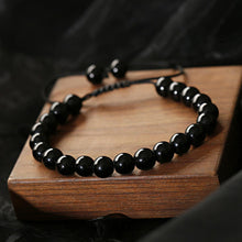 Load image into Gallery viewer, 8mm Mens Women Natural Gemstones Macrame Round Beads Braided Bracelet Handmade
