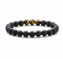 Load image into Gallery viewer, 8mm Natural Onyx Stone Beads Tiger Eye Beads Healing Bracelet Women Men Jewelry
