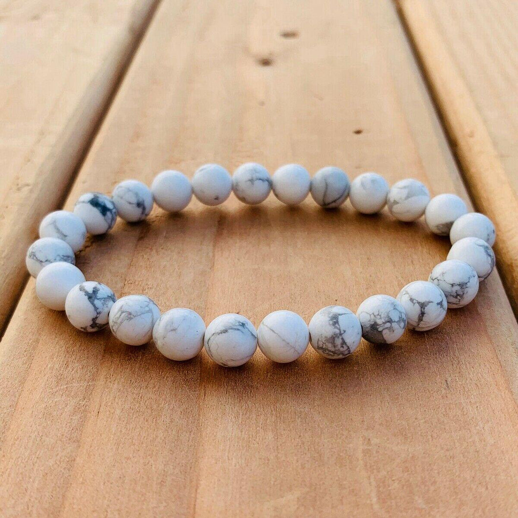 8mm Natural Stone Beads Turquoise Bracelets Mens Women Bracelet Yoga Jewelry