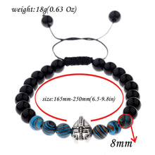 Load image into Gallery viewer, 8mm Natural Stone Spartan Helmet Braided Macrame Women&#39;s  Men&#39;s Bracelets Gift
