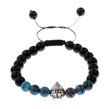 Load image into Gallery viewer, 8mm Natural Stone Spartan Helmet Braided Macrame Women&#39;s  Men&#39;s Bracelets Gift
