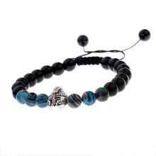 Load image into Gallery viewer, 8mm Natural Stone Spartan Helmet Braided Macrame Women&#39;s  Men&#39;s Bracelets Gift
