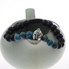 Load image into Gallery viewer, 8mm Natural Stone Spartan Helmet Braided Macrame Women&#39;s  Men&#39;s Bracelets Gift
