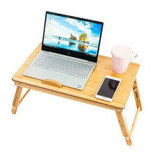 Load image into Gallery viewer, Bamboo Portable Folding Laptop Computer Notebook Table Bed Desk Bed Tray Stand
