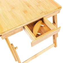 Load image into Gallery viewer, Bamboo Portable Folding Laptop Computer Notebook Table Bed Desk Bed Tray Stand
