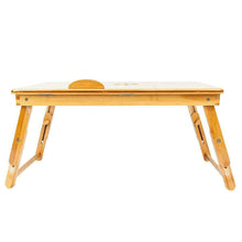 Load image into Gallery viewer, Bamboo Portable Folding Laptop Computer Notebook Table Bed Desk Bed Tray Stand
