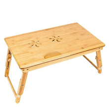 Load image into Gallery viewer, Bamboo Portable Folding Laptop Computer Notebook Table Bed Desk Bed Tray Stand
