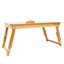 Load image into Gallery viewer, Bamboo Portable Folding Laptop Computer Notebook Table Bed Desk Bed Tray Stand
