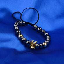 Load image into Gallery viewer, CZ King Crown Natural Stone Women Men&#39;s Adjustable Bracelets Charm Jewelry Gift
