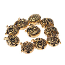 Load image into Gallery viewer, Charm Handmade DIY Making Owl Head Alloy Beads Animal Charm Bracelets 10 PCS
