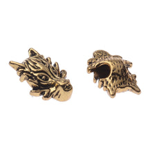Load image into Gallery viewer, Charm Handmade DIY Making Dragon Head Alloy Beads Animal Charm Bracelet 10 PCS
