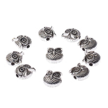 Load image into Gallery viewer, Charm Handmade DIY Making Owl Head Alloy Beads Animal Charm Bracelets 10 PCS
