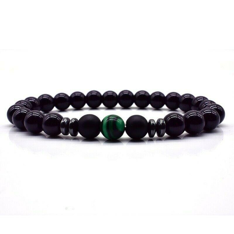 Charms Agate Beaded Bracelets Men Women Natural Tiger Eye Stone Beads Bracelets