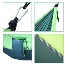 Load image into Gallery viewer, Double Portable 2 Persons Camping Travel Parachute Nylon Stree Hammock Swing Bed
